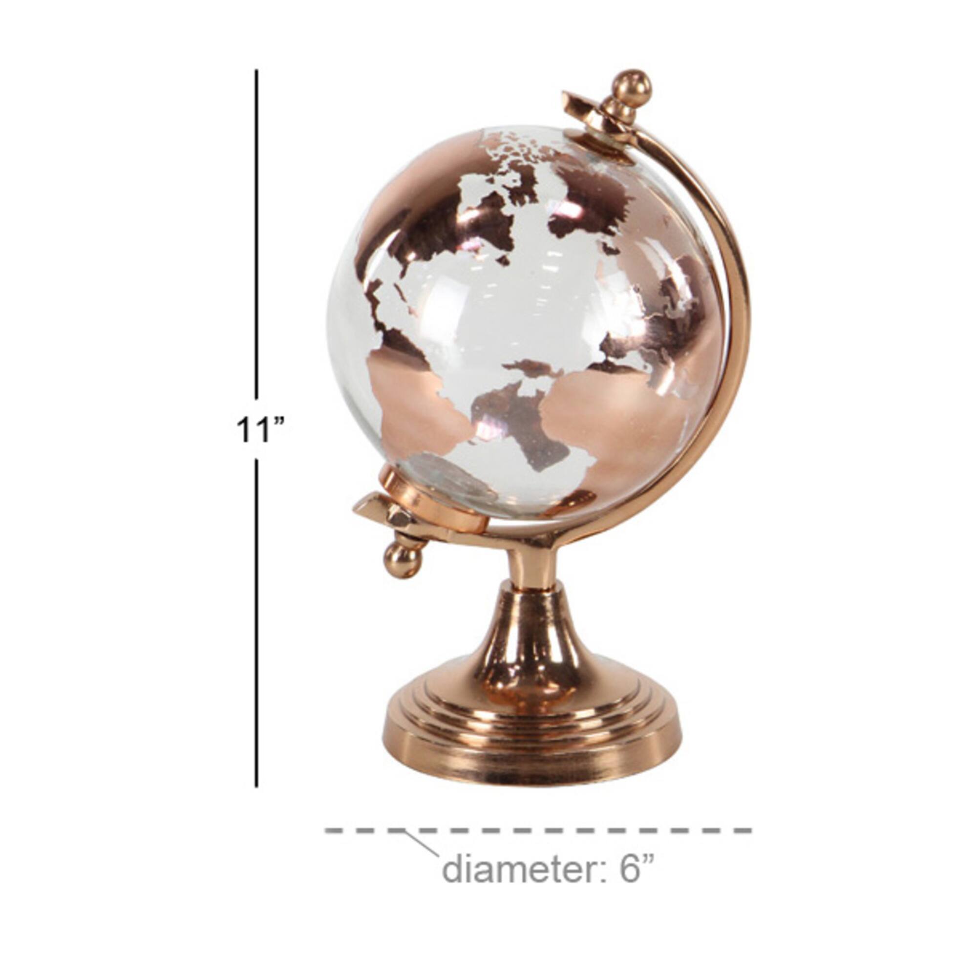 11" Copper & Glass Traditional Globe